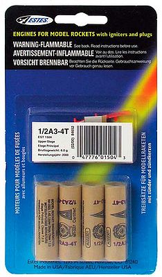  engines rocket, estes rocket,A3-4T Model Rocket Engines (4) -- Mini Rocket Motor -- #1507