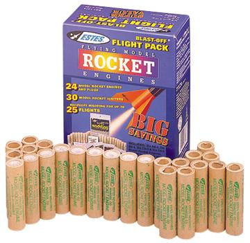 engines rocket, estes rocket,Blast Off Flight Pack (24) -- Standard Model Rocket Engine Bulk Pack Assortment -- #1672